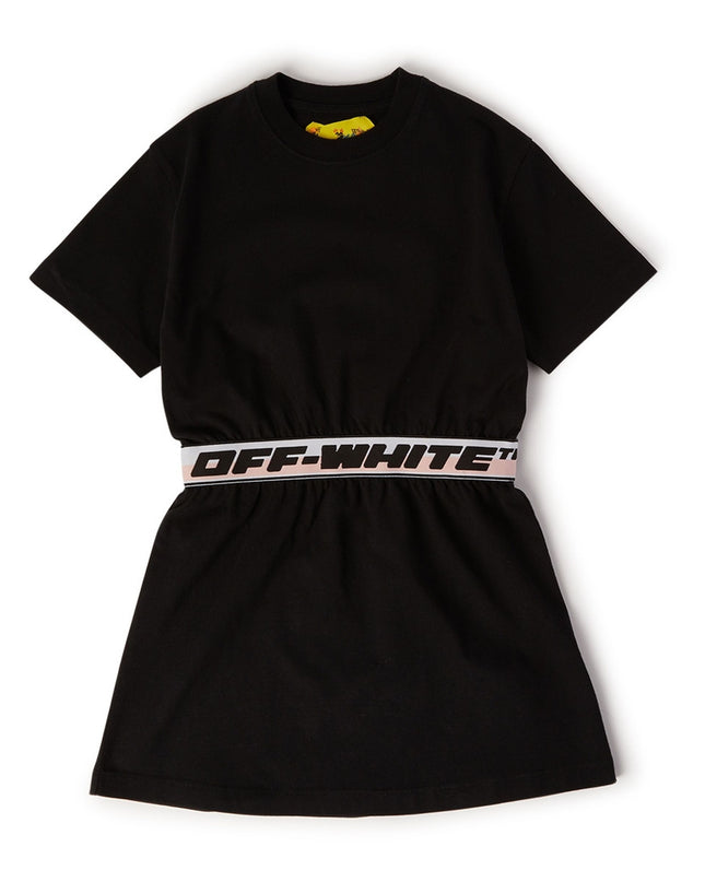 off-white-ogdb009s23jer0011010-Black Logo Dress
