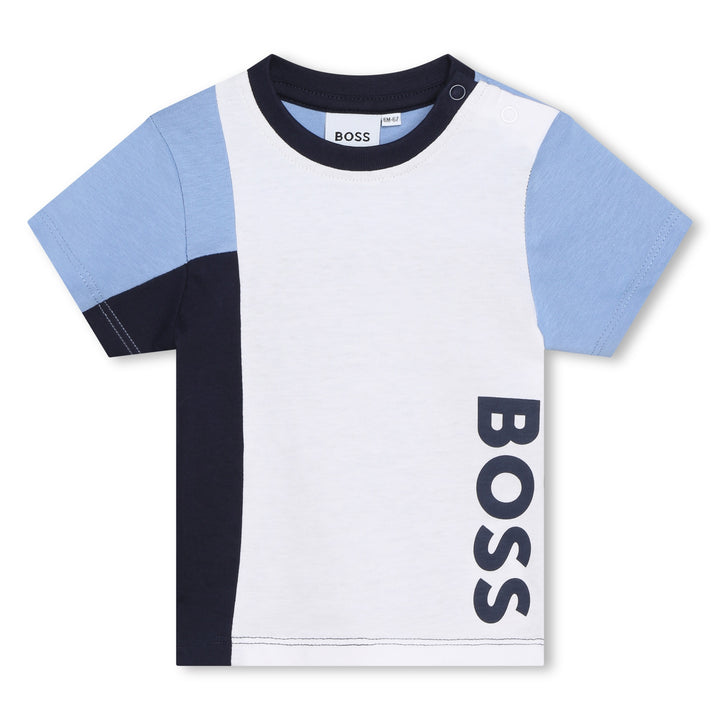 boss-j05a11-10p-bb-White & Blue Logo T-Shirt