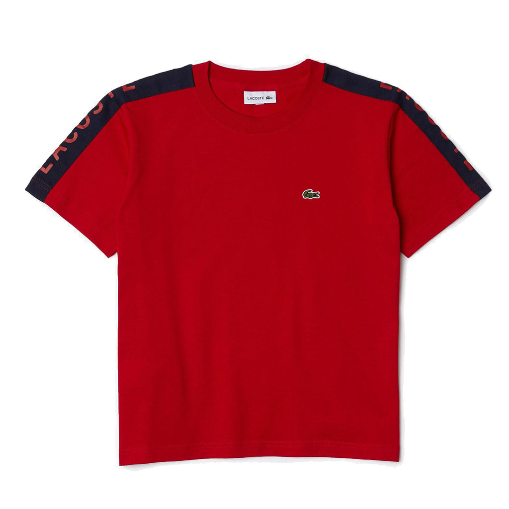 Tee shirt lacoste rouge sale