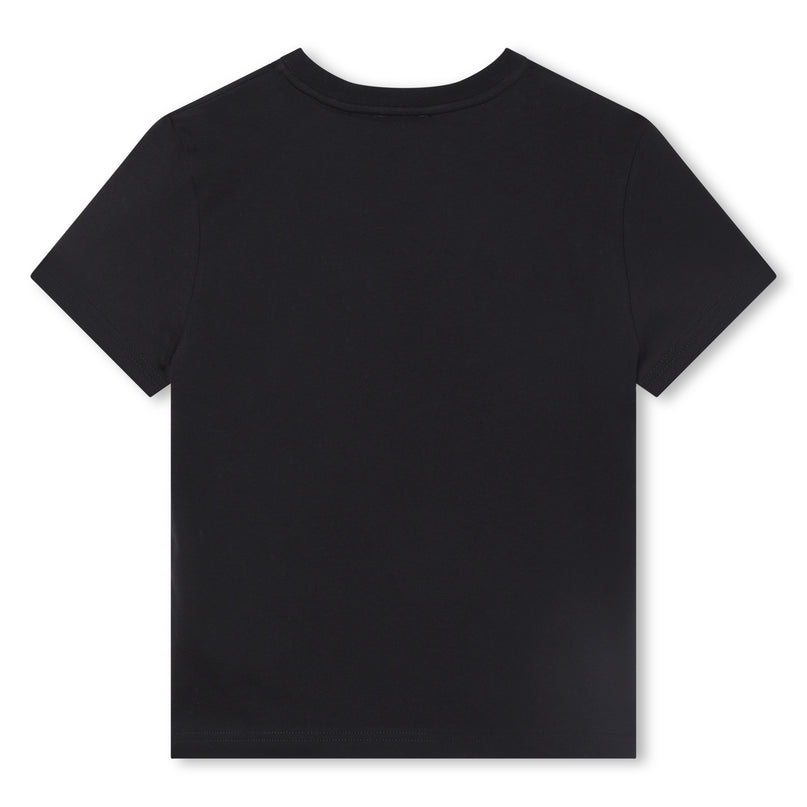 givenchy-h25460-09b-Black Curved Logo T-Shirt