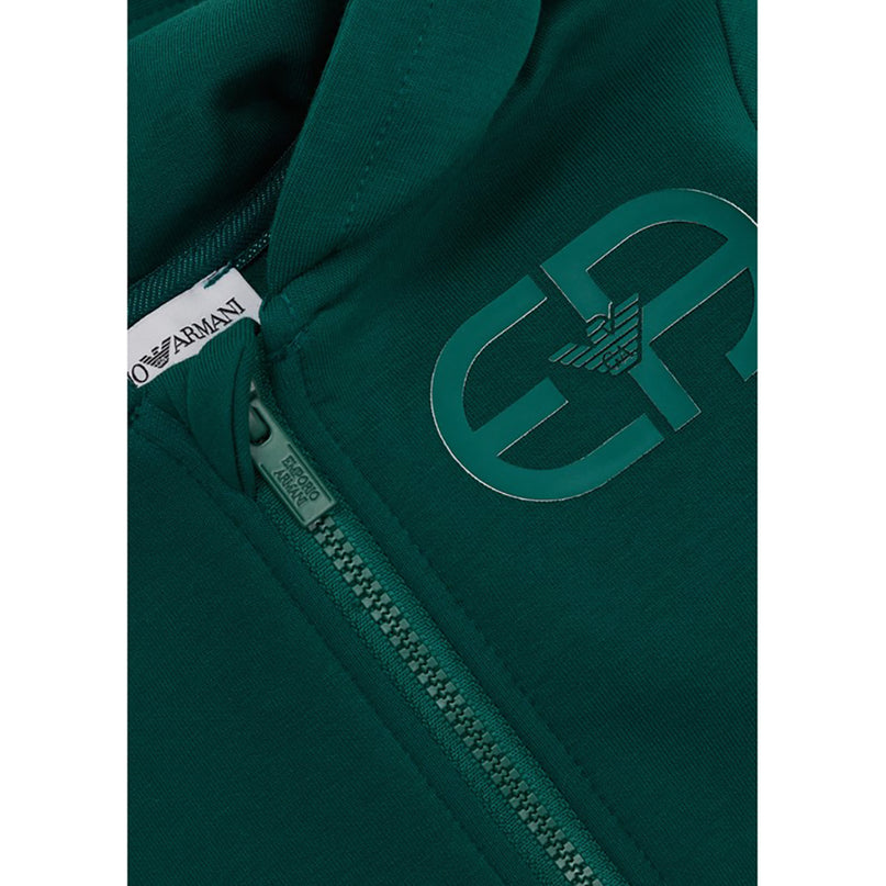 armani-Green Double Jersey Zip hoodie-6lhbj2-1jhsz-0576
