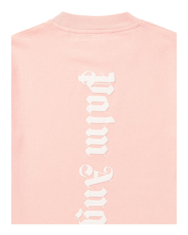 palm-angels-pgdb002c99jer0013001-Pink Logo Print T-Shirt Dress
