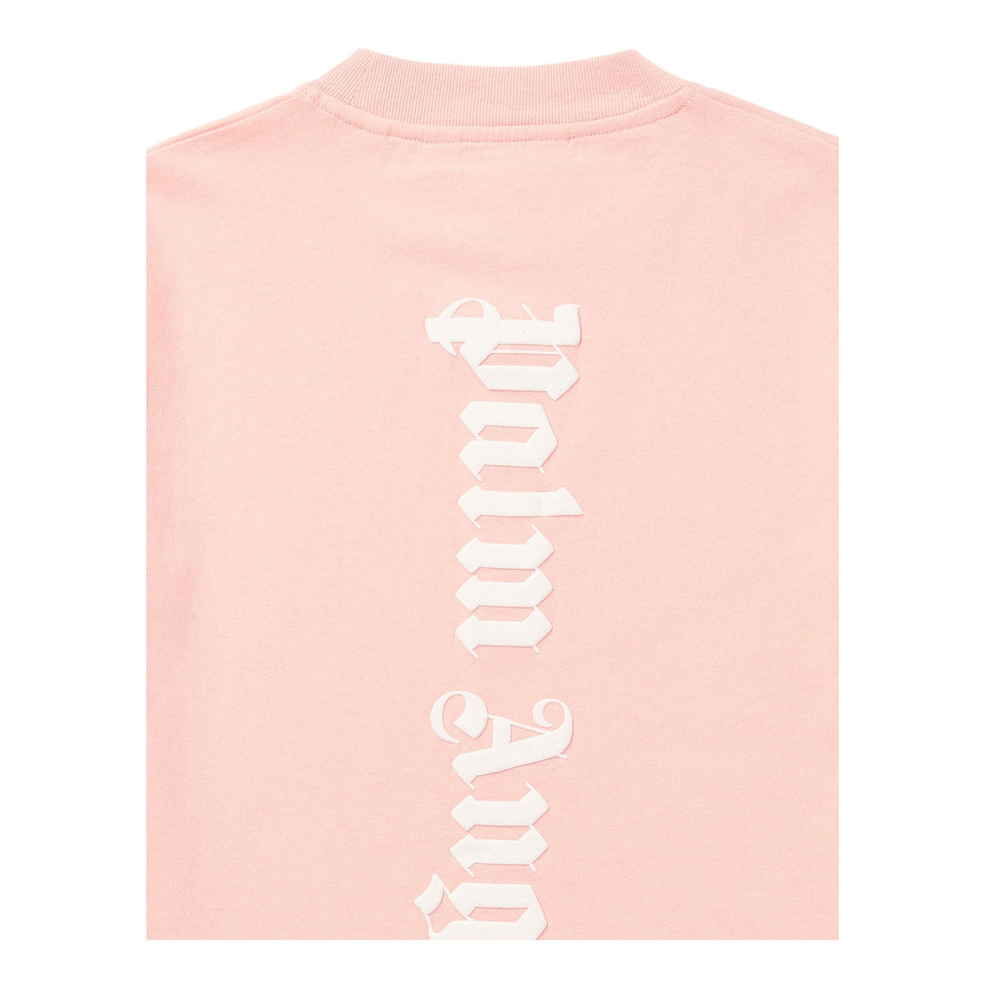 palm-angels-pgdb002c99jer0013001-Pink Logo Print T-Shirt Dress