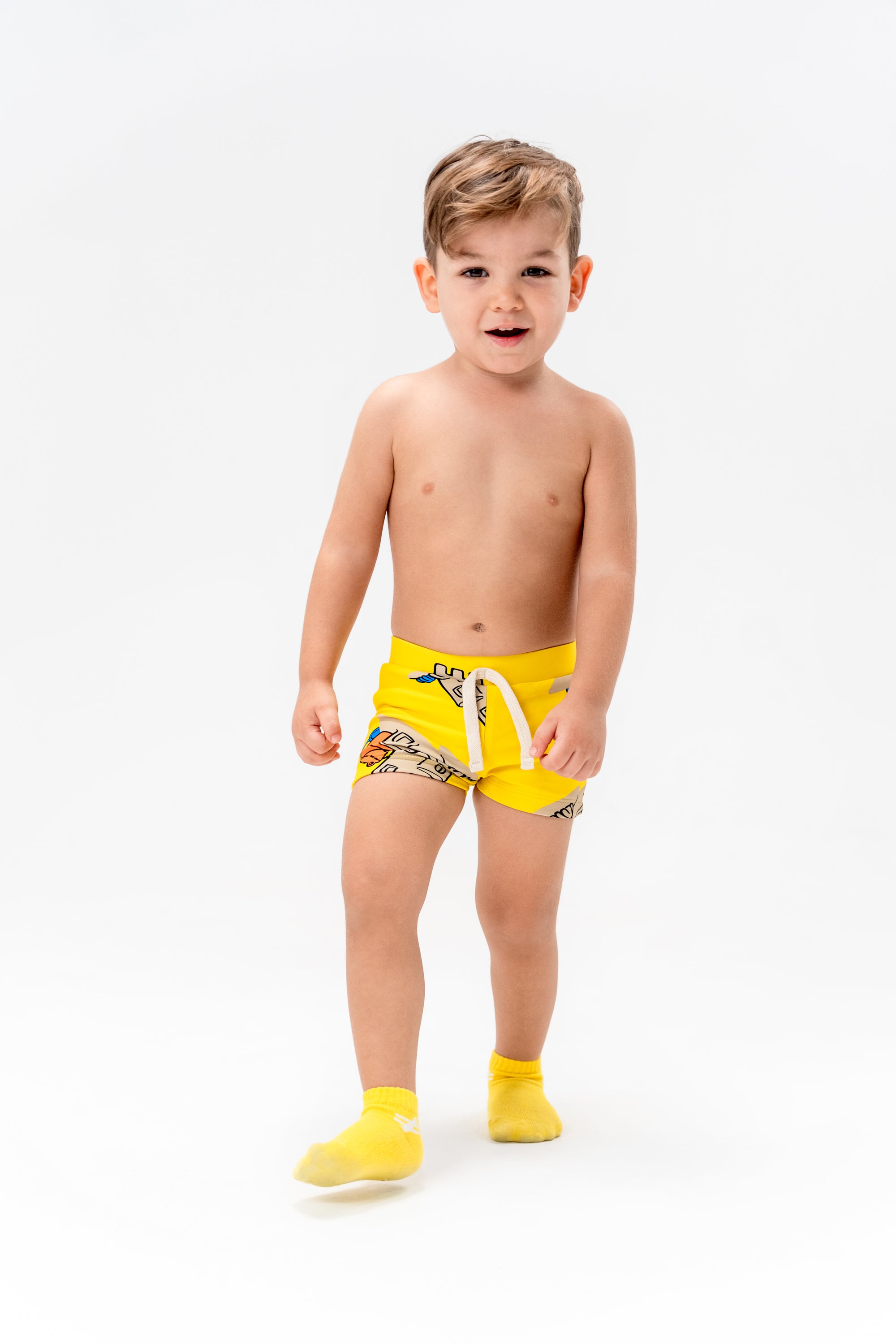 Yellow cotton shorts top