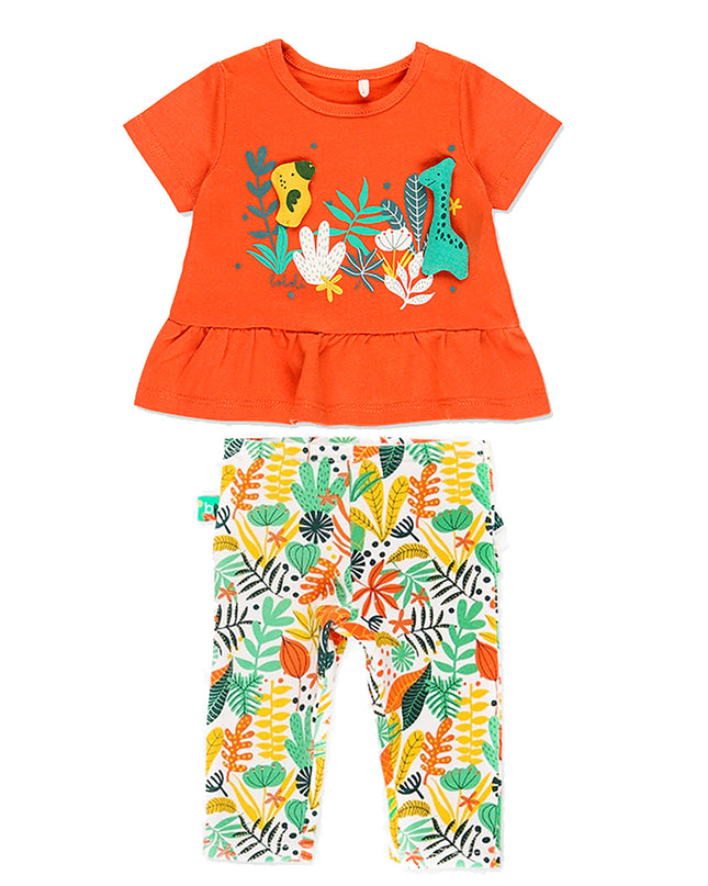 Orange Animals Outfit Set