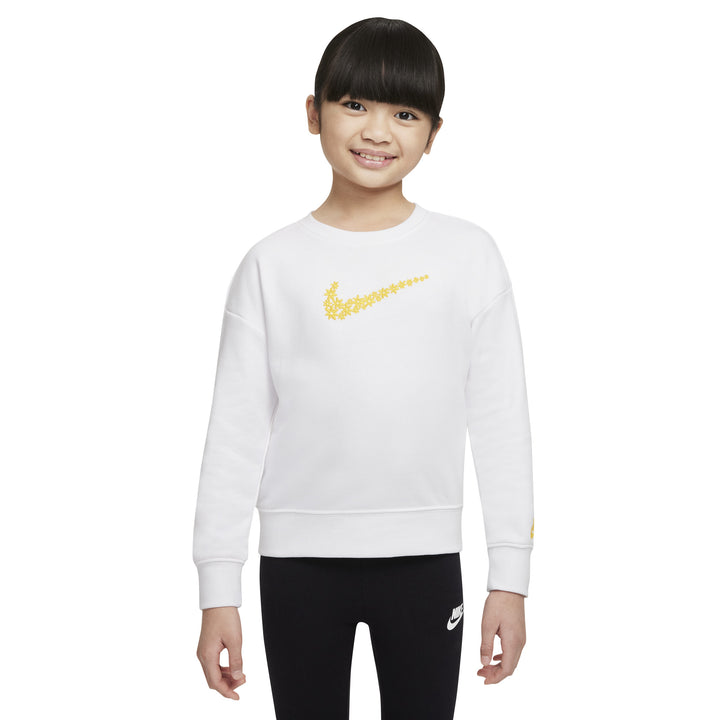 White Daisy Logo Kids Sweatshirt