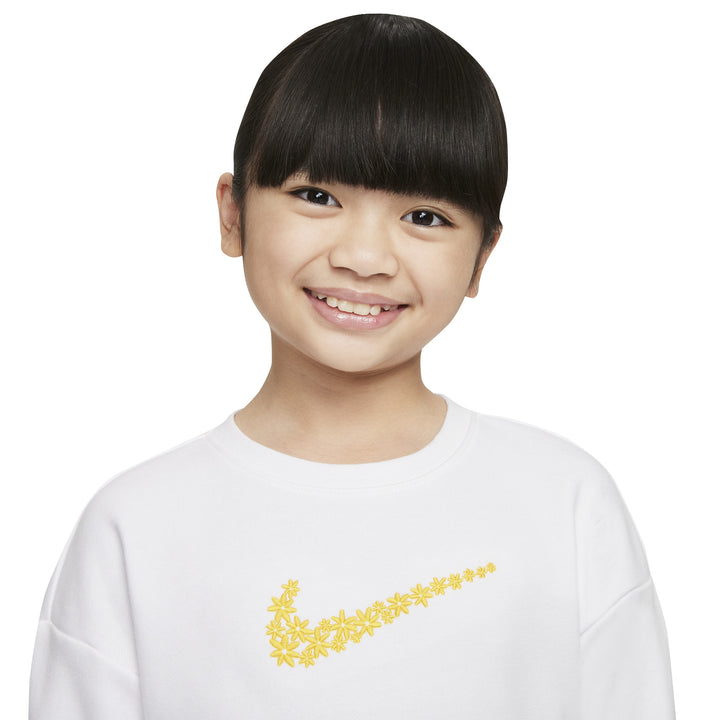 White Daisy Logo Kids Sweatshirt