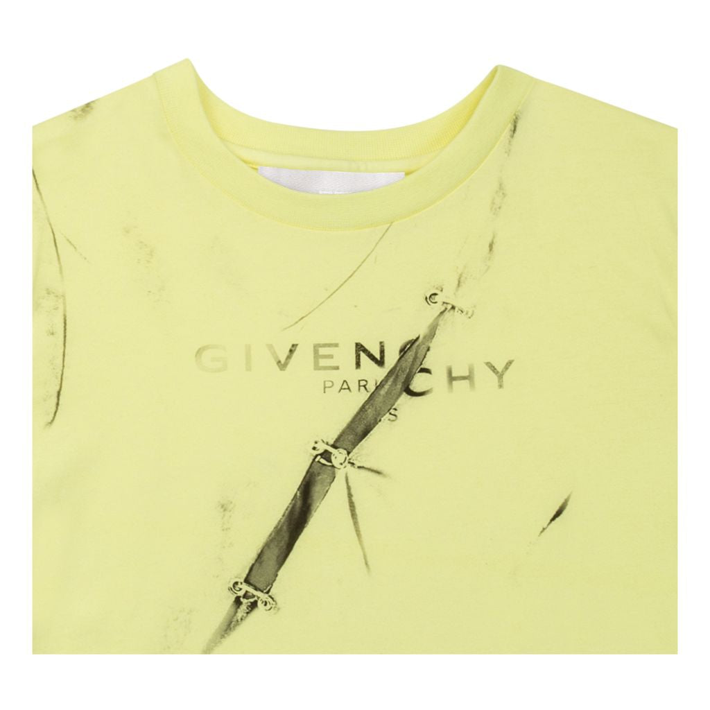 givenchy-Yellow Logo T-Shirt-h25328-532