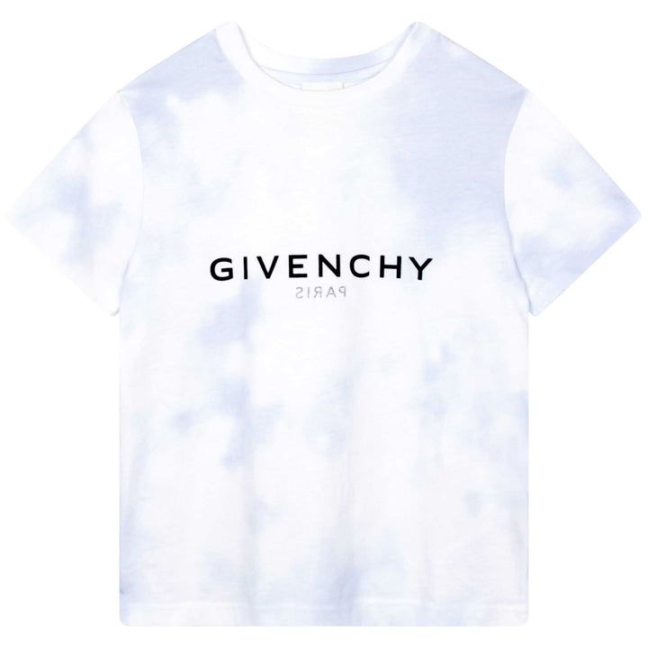 givenchy-h25408-n28-kb-Light Blue Logo T-Shirt