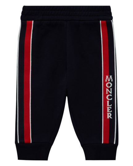 moncler-Blue Cotton Joggers-i2-951-8h000-05-80996-778