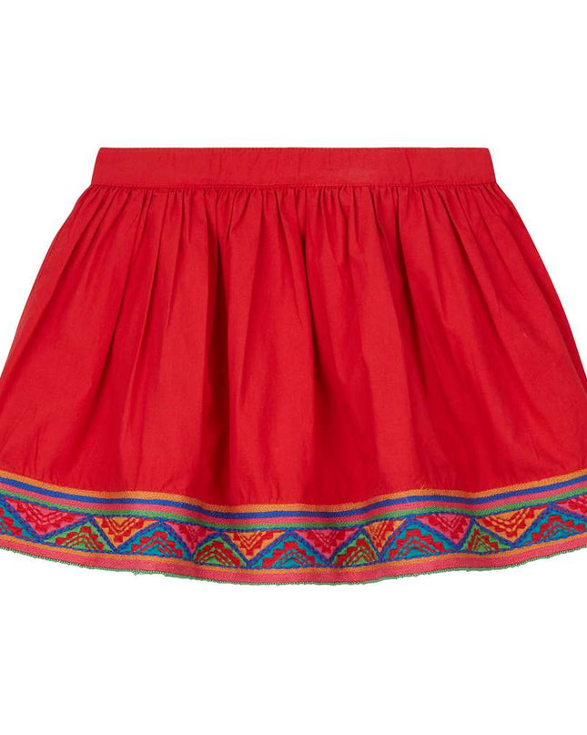 OILILY-Senna skirt 24 plain red-YF18GSK201-24-Default-Oilily-kids atelier