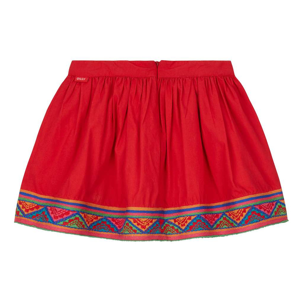 OILILY-Senna skirt 24 plain red-YF18GSK201-24-Default-Oilily-kids atelier