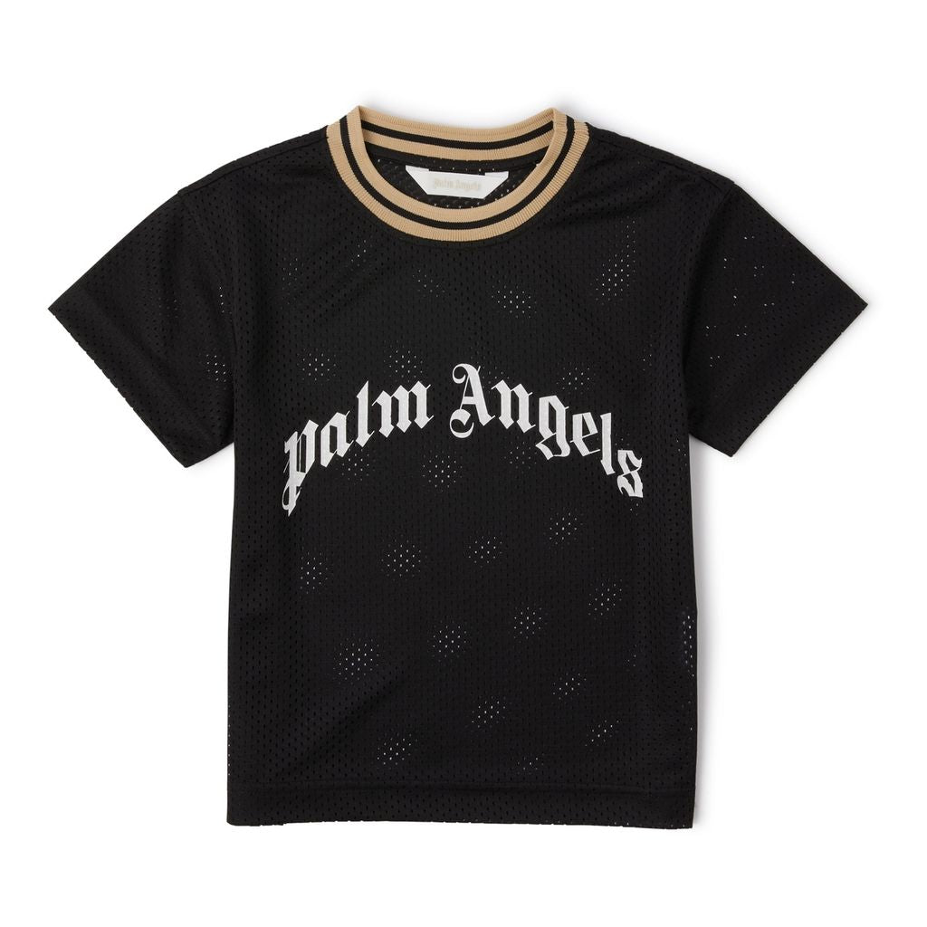 pa-Black Curved Logo T-Shirt-pbaa005f22jer0011001
