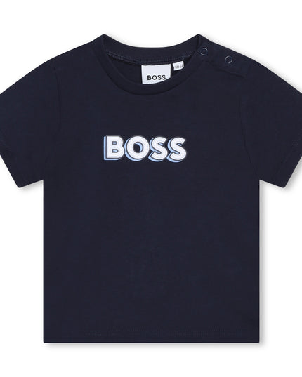boss-j95357-849-Navy Blue Logo T-Shirt