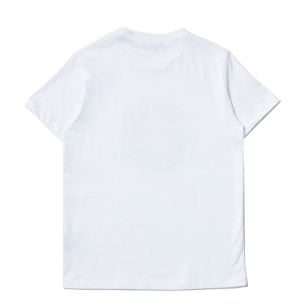balmain-White Logo T-Shirt-6r8q81-j0177-100or