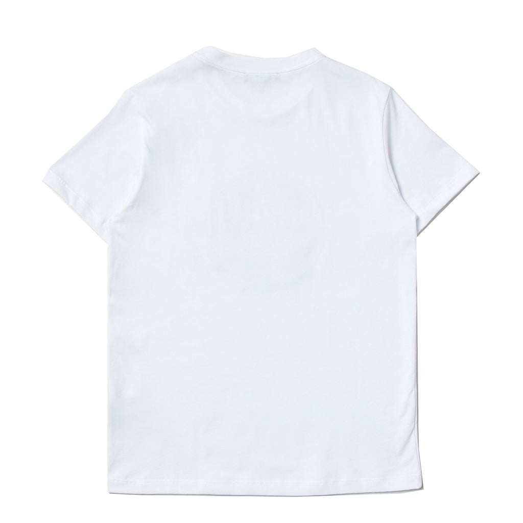 balmain-White Logo T-Shirt-6r8q81-j0177-100or