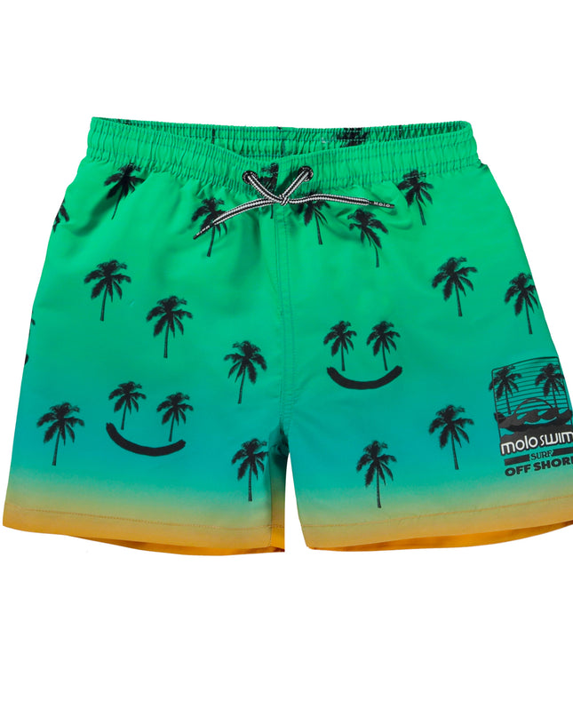 molo-Green Niko Printed Swim Shorts-8s23p404-7913