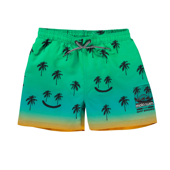 molo-Green Niko Printed Swim Shorts-8s23p404-7913
