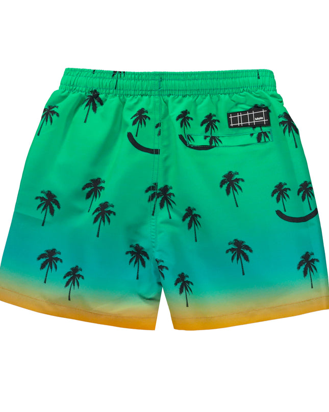 molo-Green Niko Printed Swim Shorts-8s23p404-7913
