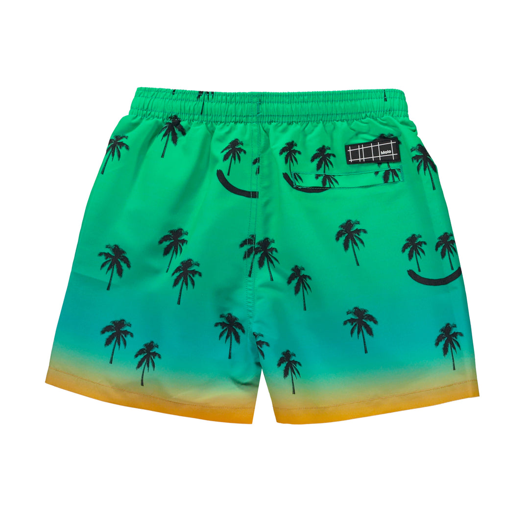 molo-Green Niko Printed Swim Shorts-8s23p404-7913