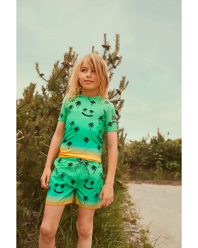 molo-Green Niko Printed Swim Shorts-8s23p404-7913