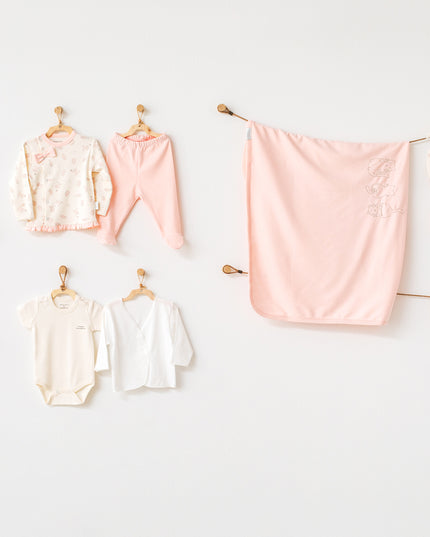 Pink 5 Piece Newborn Set