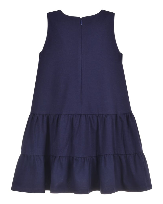 hucklebones-aw20-901-Navy Ruffle Tier Dress
