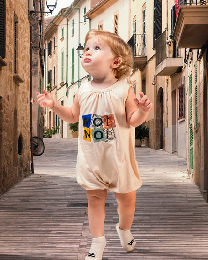 Beige Logo Bodysuit