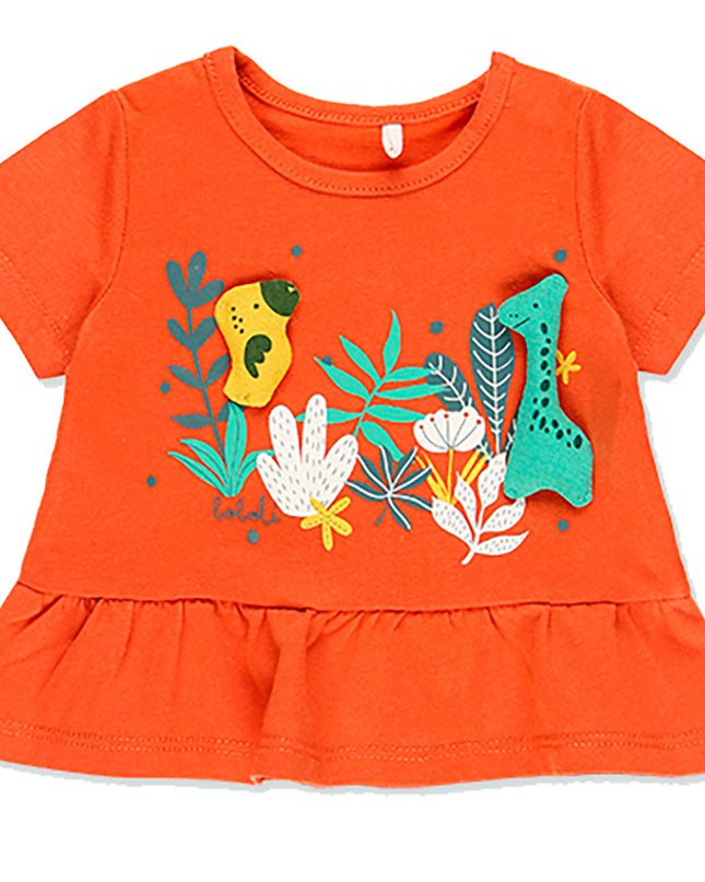 Orange Animals Outfit Set