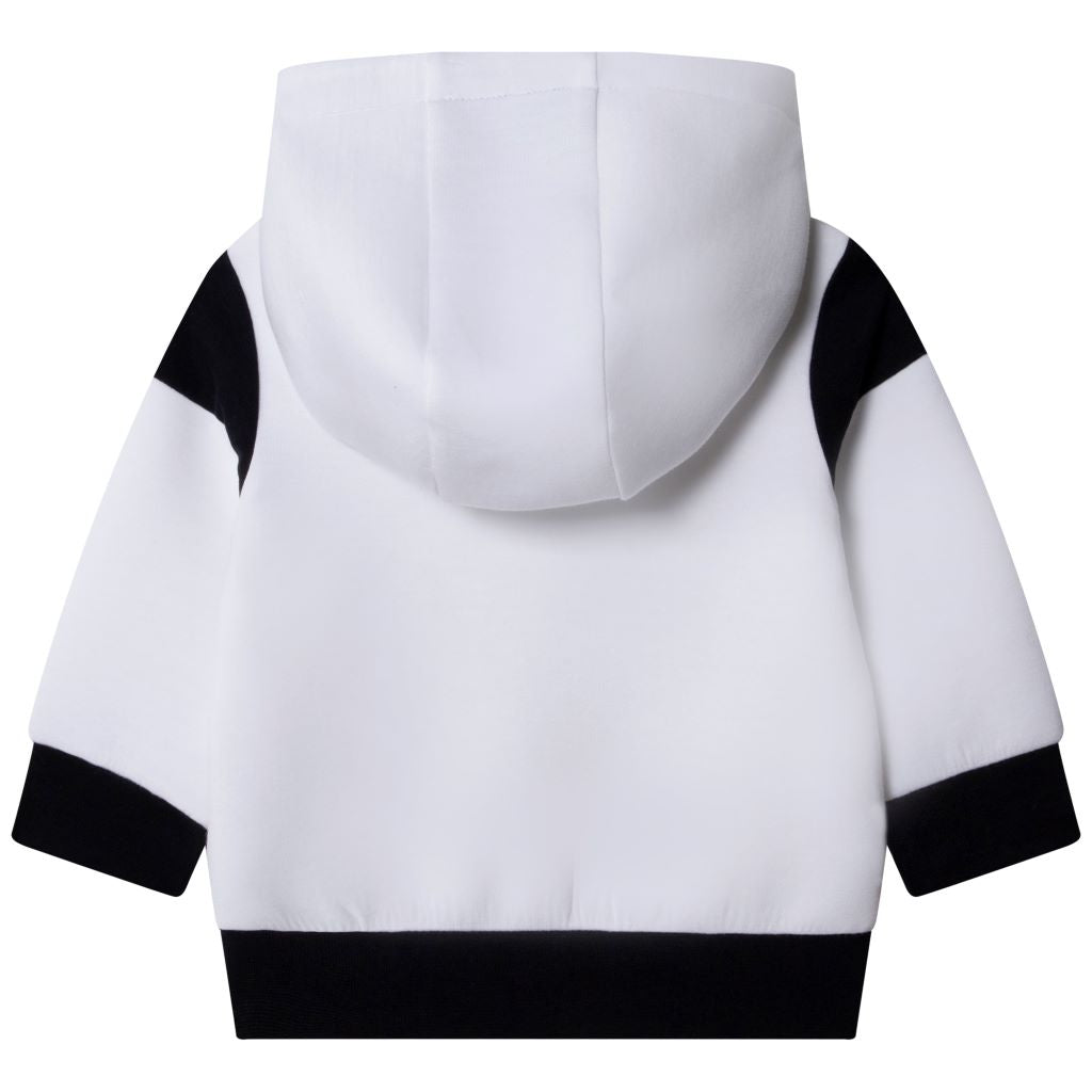 White Colorblock Logo Hoodie kids atelier