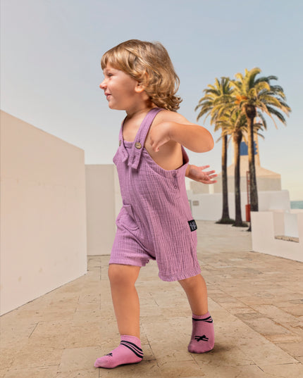 Beige Buttoned Romper