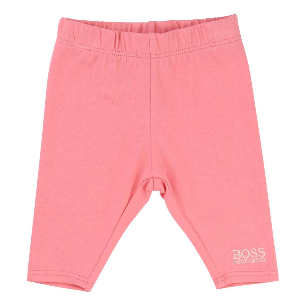 BOSS-SET DRESS+LEGGINGS-J98157-44L PINK PALE-Default-BOSS-kids atelier