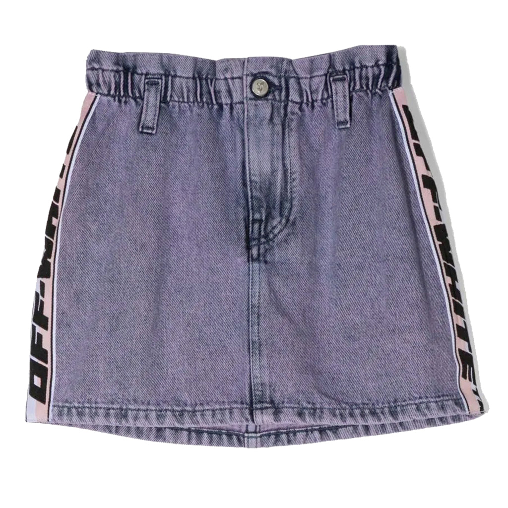Logo denim skirt