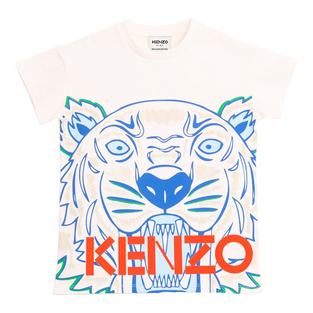 kenzo-Off White Logo T-Shirt-k25652-152