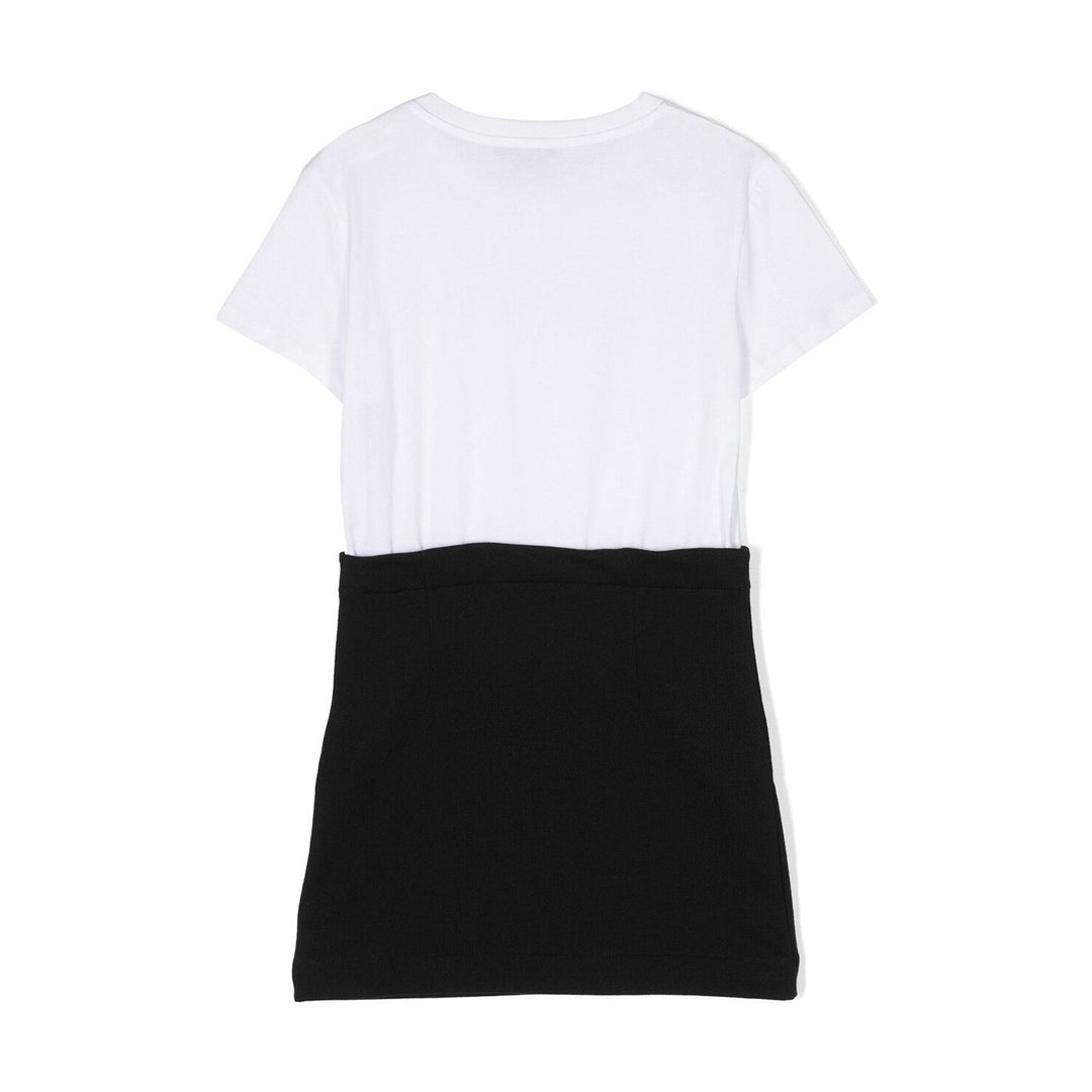 balmain-Black & White Logo Dress-bs1b81-z0057-100ne