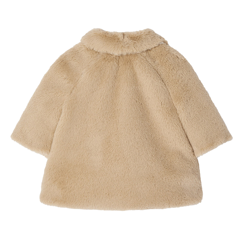 Beige Caramel Faux Fur Coat