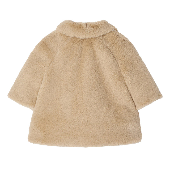 Beige Caramel Faux Fur Coat