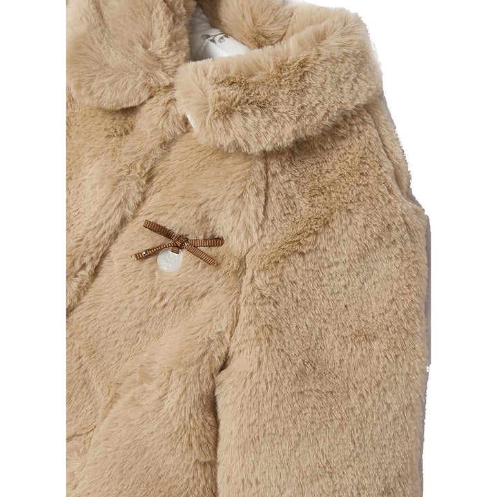 Beige Caramel Faux Fur Coat