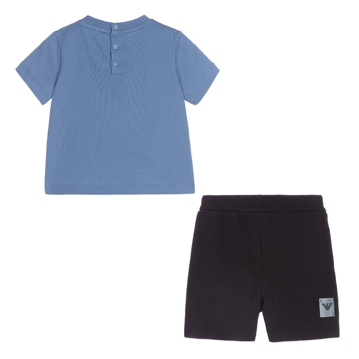 armani-Blue T-Shirt & Shorts Set-3lhvj1-4j54z-f900