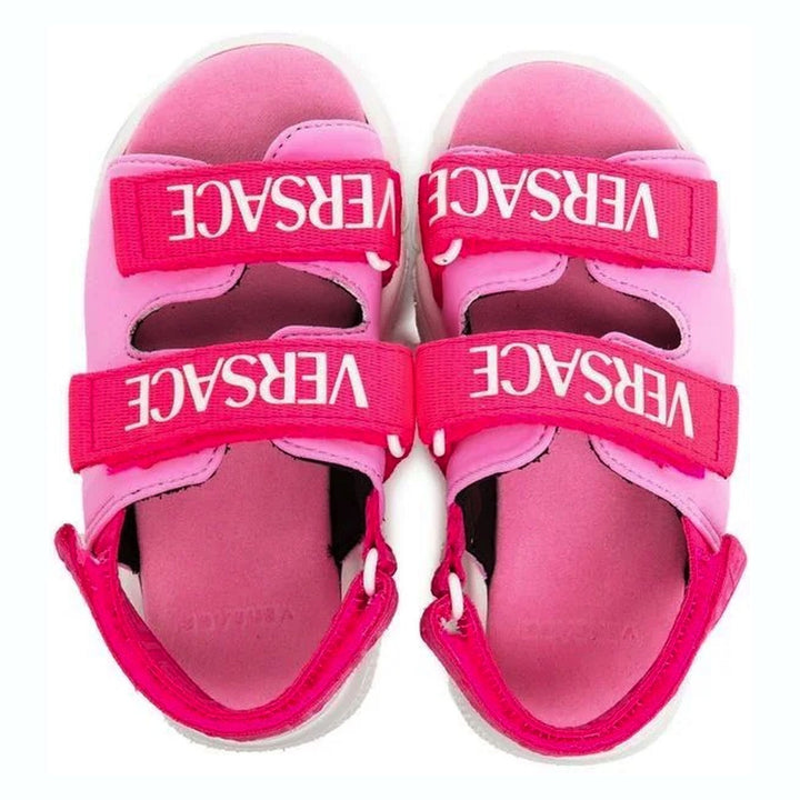 versace-1008521-1a06105-2pi10-Pink Logo Sandal