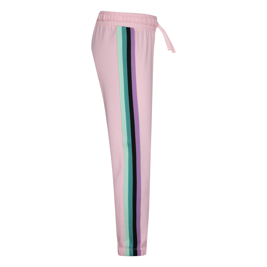 Pink Logo Side Stripe Sweatpants