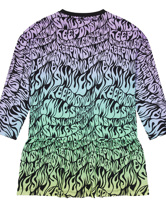 Multicolor Keep On Smiling Graphic Dress