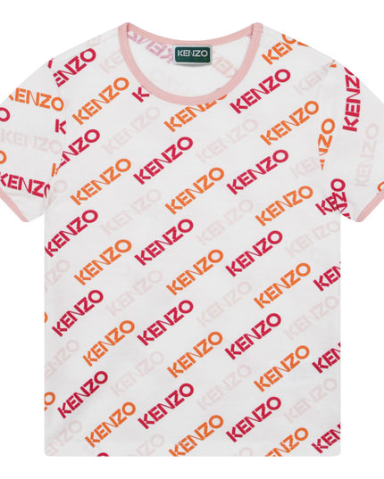kenzo-k15634-10p-White Logo T-Shirt