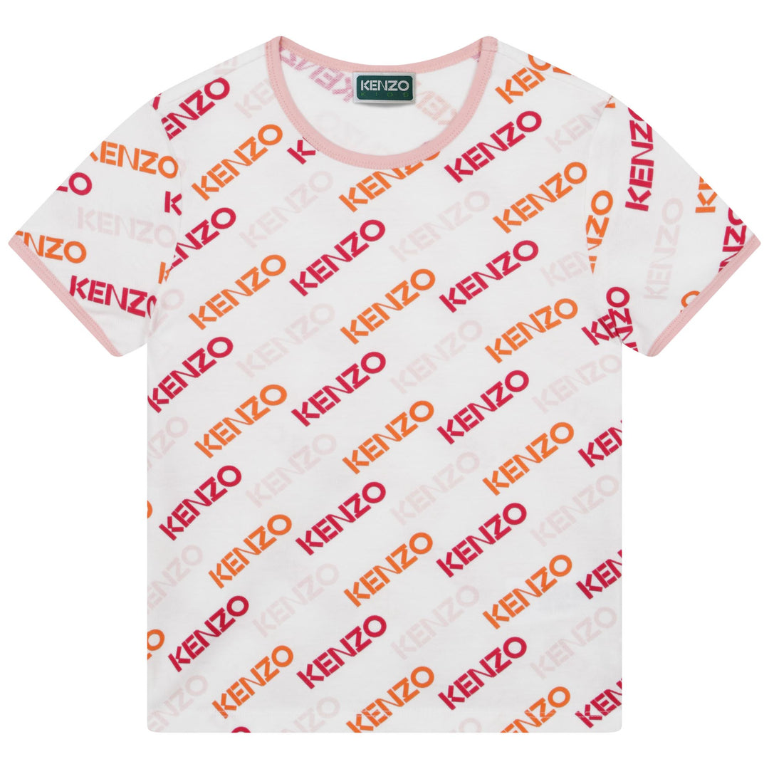 kenzo-k15634-10p-White Logo T-Shirt