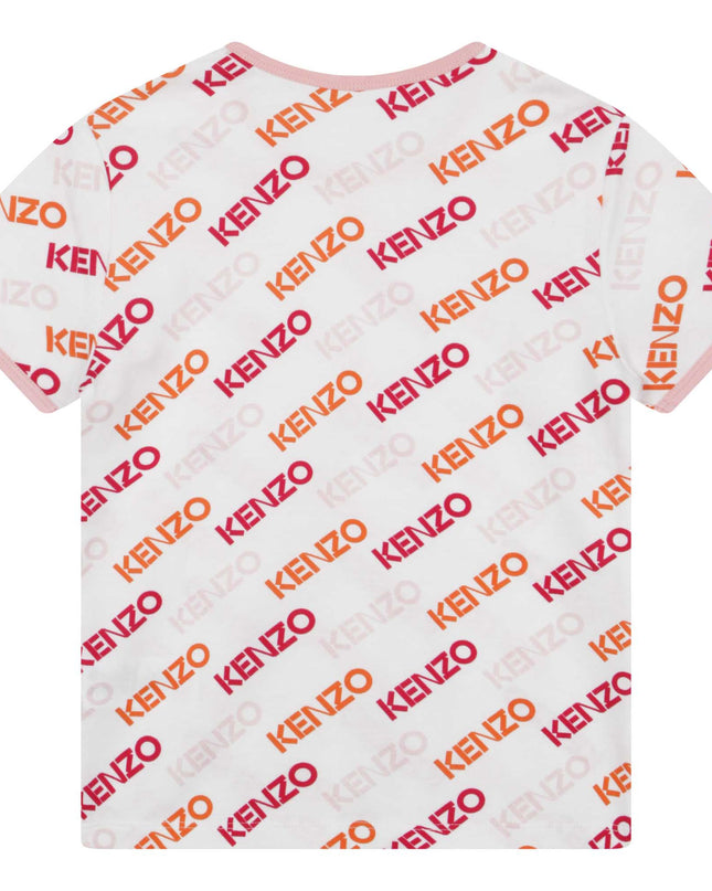 kenzo-k15634-10p-White Logo T-Shirt