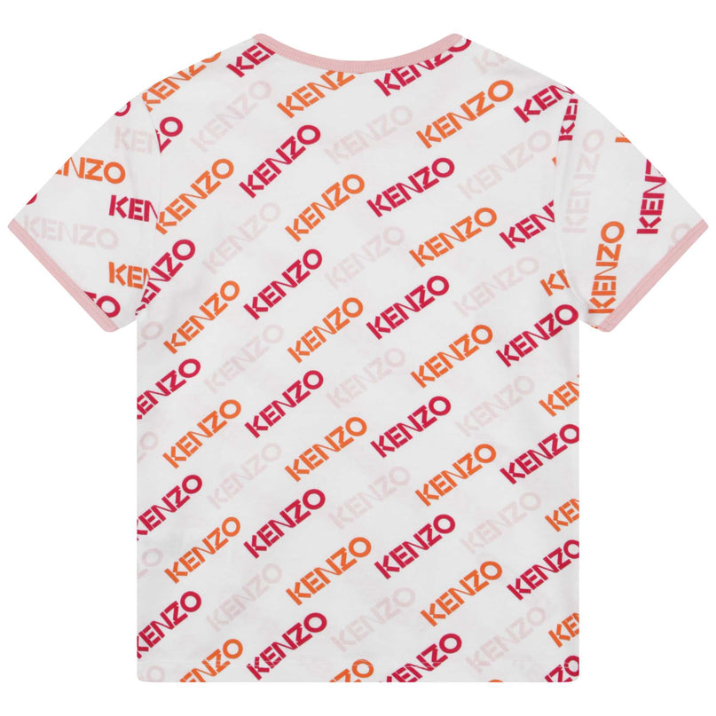 kenzo-k15634-10p-White Logo T-Shirt