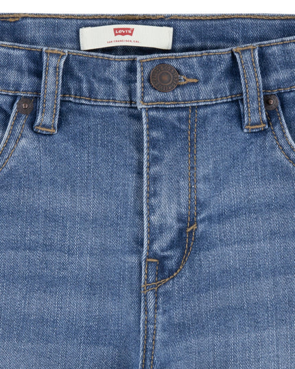 Blue Bleach Flared Jeans