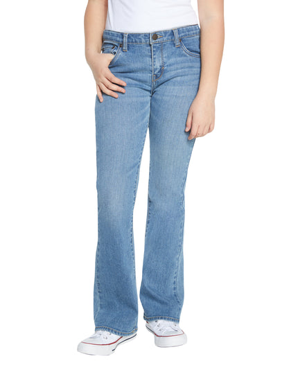 Blue Bleach Flared Jeans