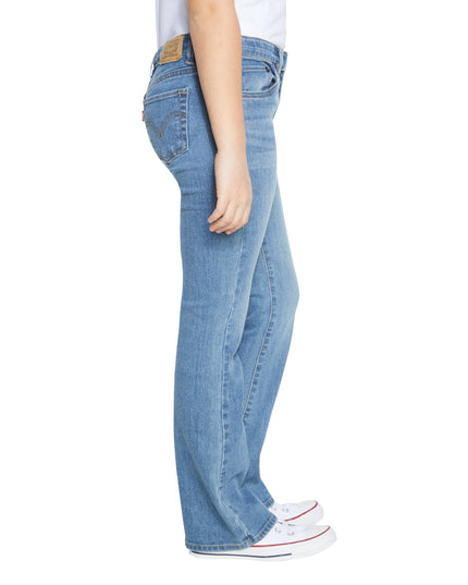 Blue Bleach Flared Jeans