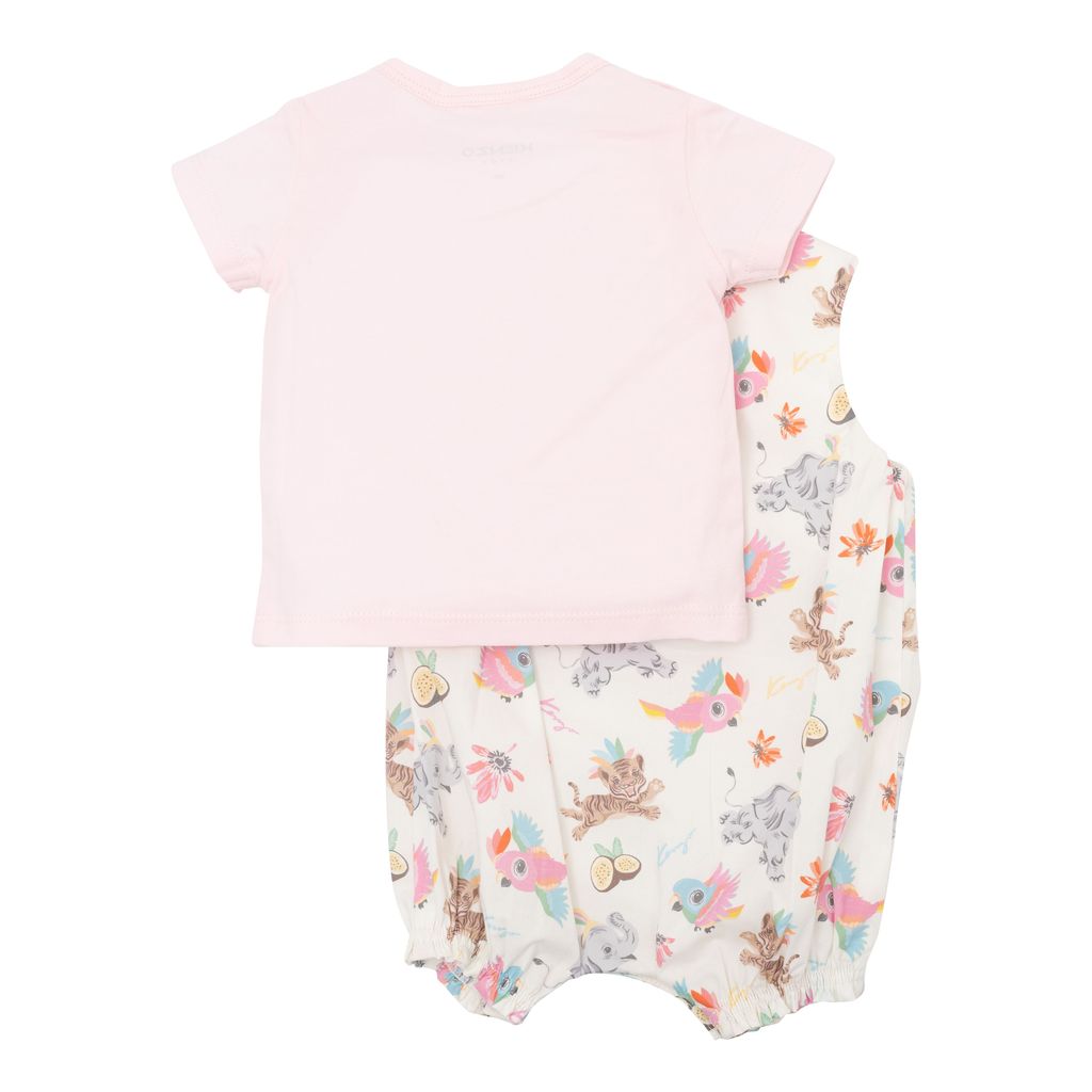 Pink Logo Overalls Outfit